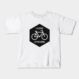 Mountain Cycling Bike Bicycle Biking Lover Black Kids T-Shirt